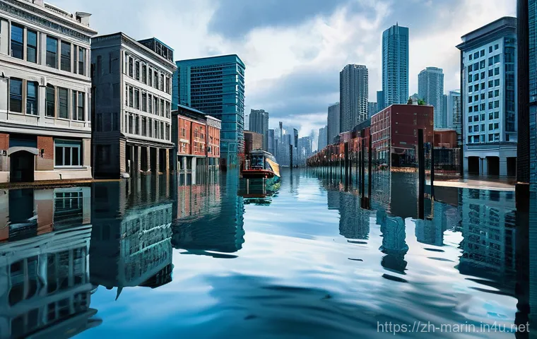 해양학 기후 변화 관측 - **Prompt 1: The Fading Symphony of Coral**
    An underwater scene depicting a once vibrant coral re...