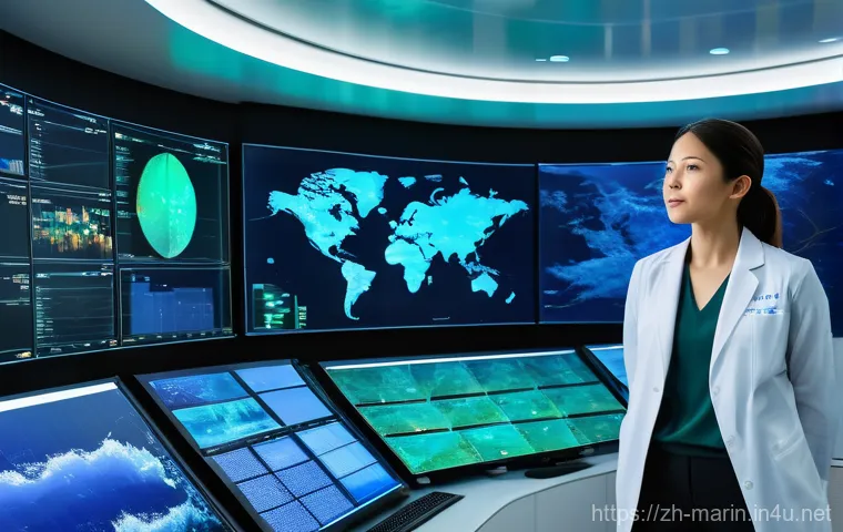 해양학 최신 기술 동향 - **Deep-Sea Submersible Exploration**
    A highly advanced, futuristic manned submersible, sleek and...