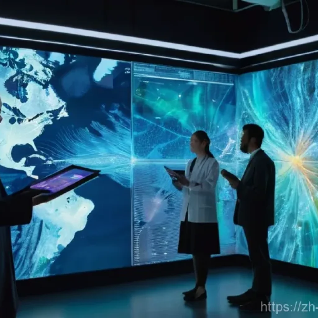 해양 물리학 모델링 - **Prompt:** "A vibrant, high-tech research laboratory bathed in soft, intelligent lighting. In the c...