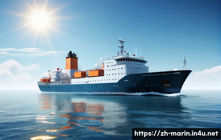 해양 대기화학 - A detailed scientific ocean-atmosphere interface scene showing a calm sea surface under bright summe...