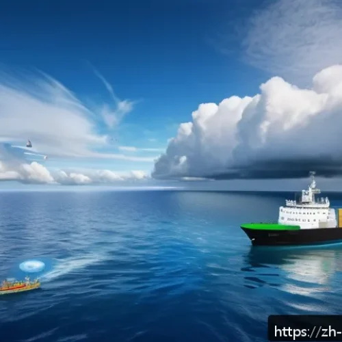 해양 기후 변화 모델링 - A detailed and realistic digital illustration of global ocean currents interacting with atmospheric ...